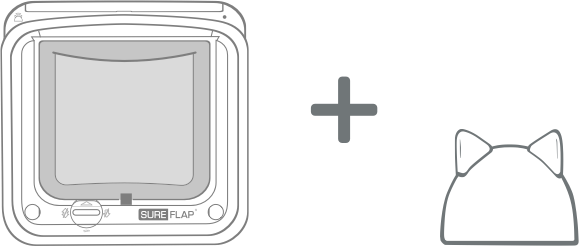 Drzwiczki dla kota Microchip Connect SureFlap & Hub Connect